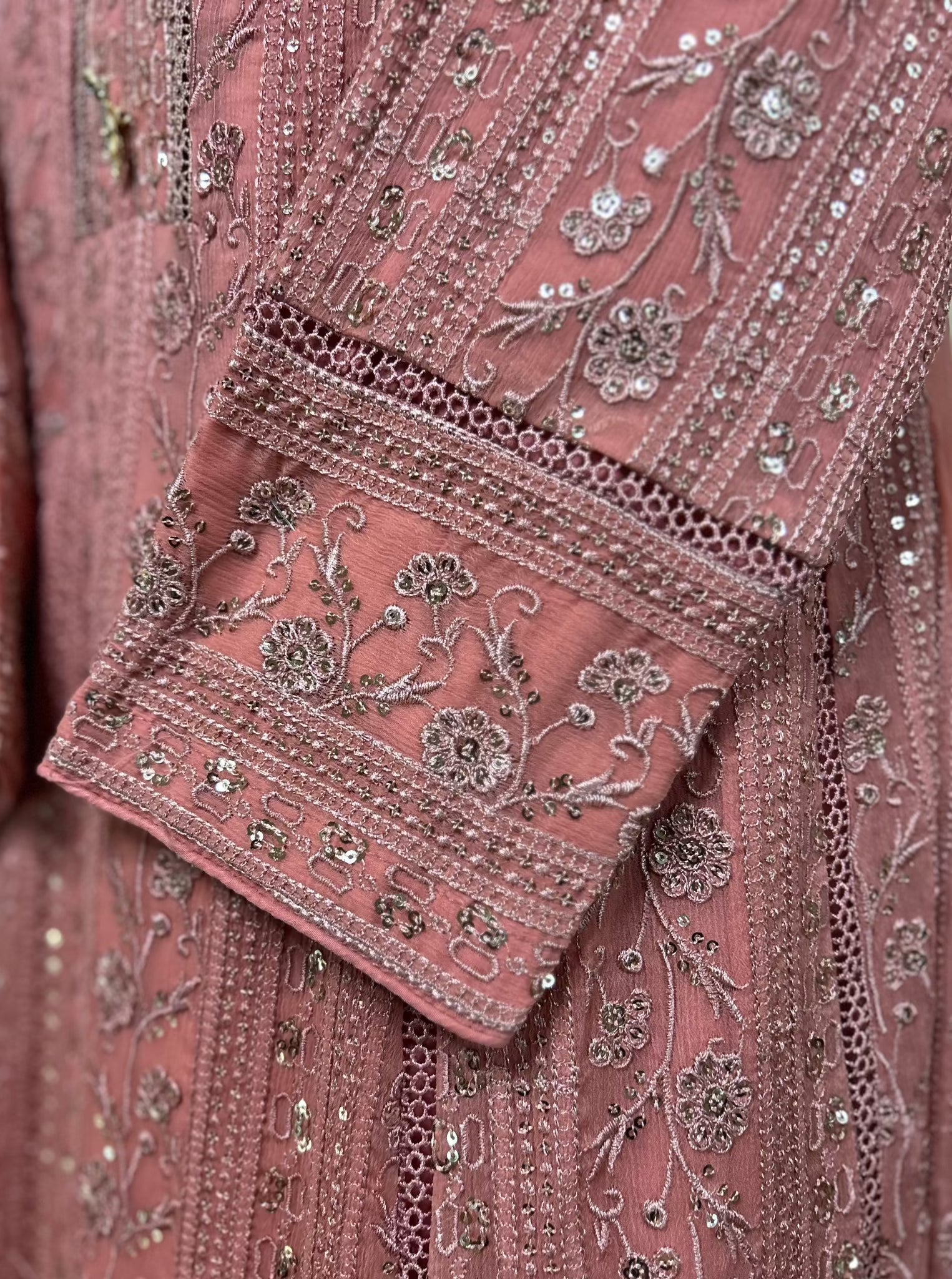 Stylish Pakistani Formal Wear Maxi Dress Detailed Embroidery | Zarveil